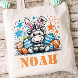 Osterkids Name Boys Bunny Zebra Tragetasche