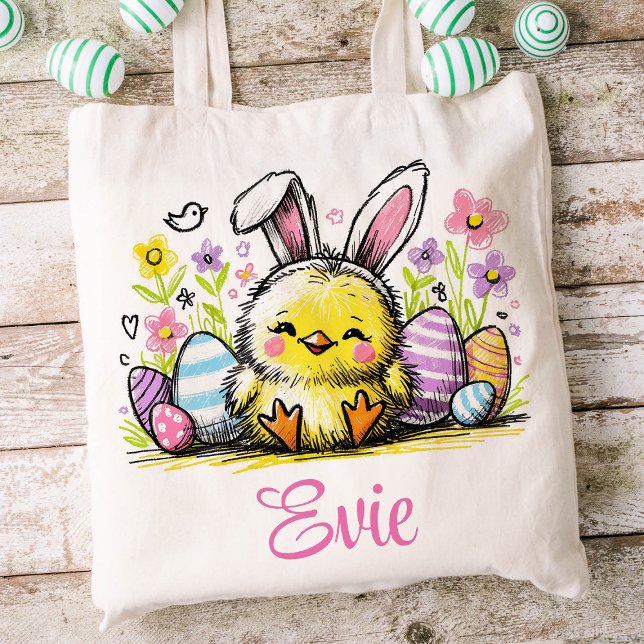 Osterkids Name Girls Bunny Chick Tragetasche (Chick Girls Easter Tote)
