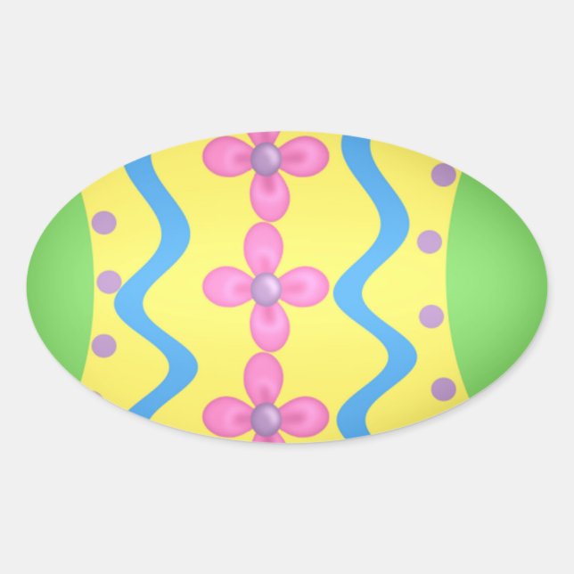 Osterkleber Ovaler Aufkleber (Vorderseite)