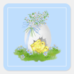 Osterkleber Quadratischer Aufkleber