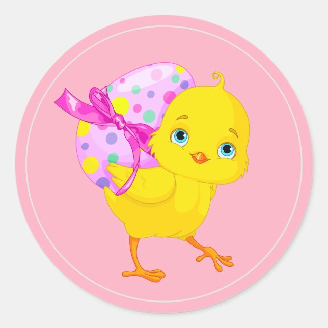 Osterkleber Runder Aufkleber (Vorderseite)