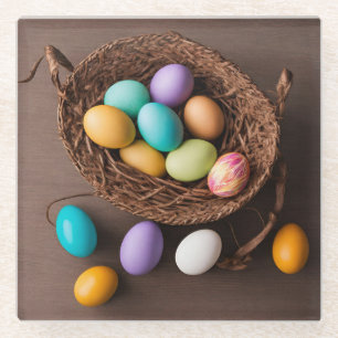 Osterkorb Glasuntersetzer