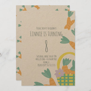 Osterkorb voller Karotten Geburtstag Kraft Einladung