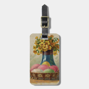 Osterkörbchen Blume Antike Gepäckanhänger