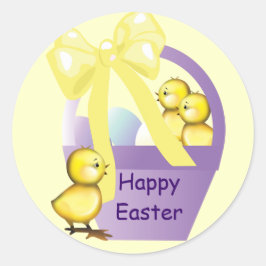 Osterkörbchen Kleinsticker Runder Aufkleber