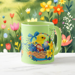 Osterkörbe Frühlingszeit Blume Ei Kick Geschenk Tasse