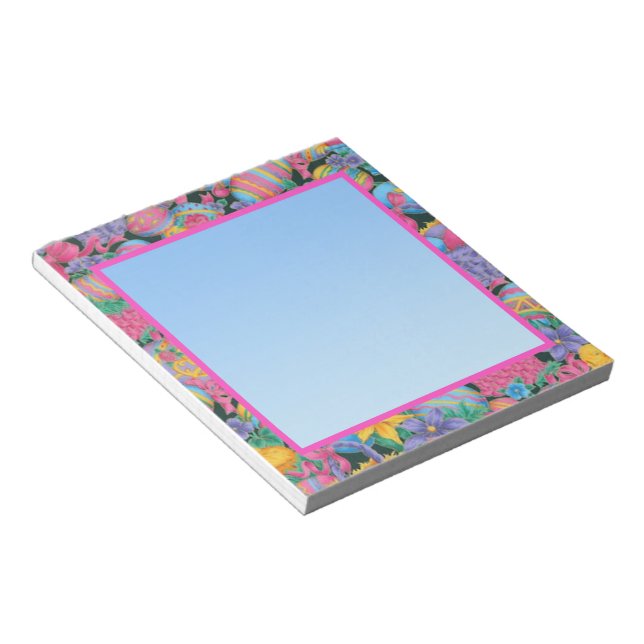 Osterkörbe und Eier Notizblock (angewinkelt)