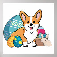 Osterkorgi Hund Niedlicher Cartoon Osternägel, B