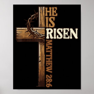 Osterkreuz Auferstandener Jesus Christ Männer Frau Poster