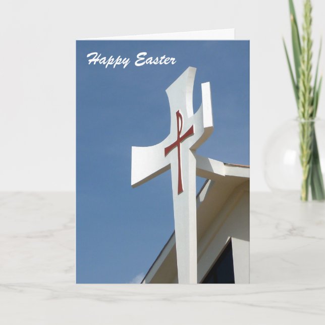 Osterkreuz Feiertagskarte (Vorderseite)
