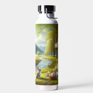 Osterkreuz mit Hasen und Eiern Trinkflasche