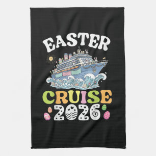 Osterkreuzfahrt 2026 Urlaub Häschen Schiff Frühlin Geschirrtuch