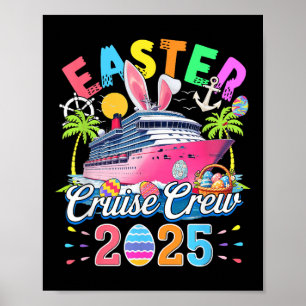 Osterkreuzfahrt Crew 2025 Farbige Kreuzfahrtschiff Poster