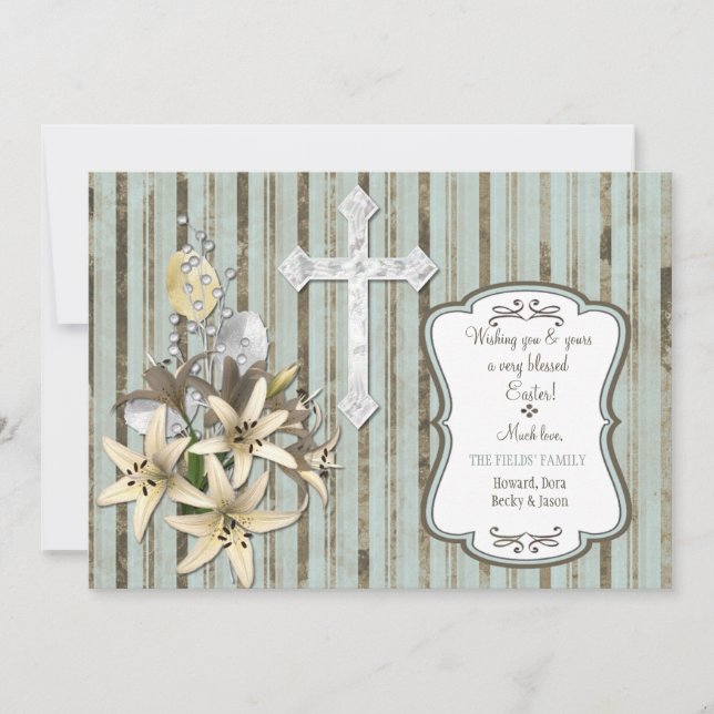 Osterkreuzkarte Feiertagskarte (Vorderseite)