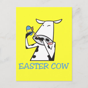 Osterkuh Feiertagspostkarte