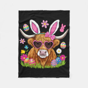 Osterkuh Niedlich Ostern Sonniger Bauer Frauen Kin Fleecedecke