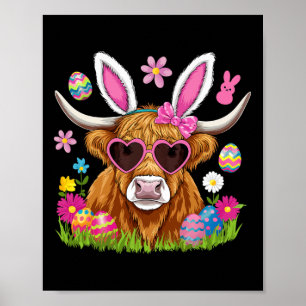 Osterkuh Niedlich Ostern Sonniger Bauer Frauen Kin Poster