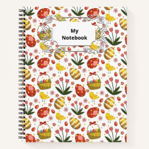 Osterküken Blume Eier Feier Notizbuch