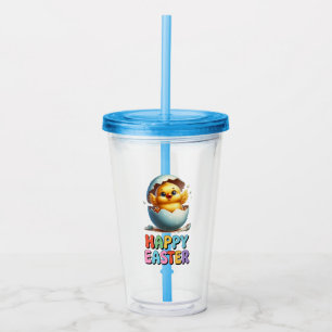 Osterküken, fröhliche Kinderzeichnung Acryltrinkbecher