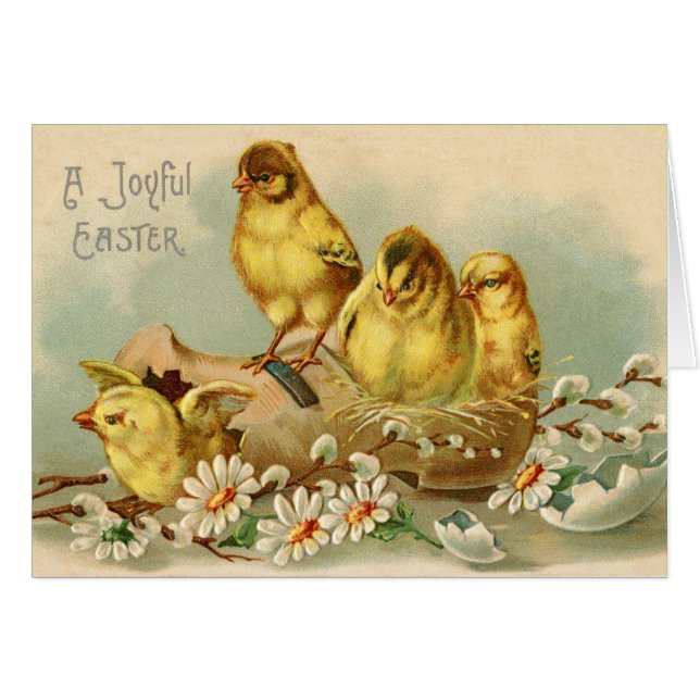 Osterküken Fröhliche Ostern (Vorderseite (Horizontal))