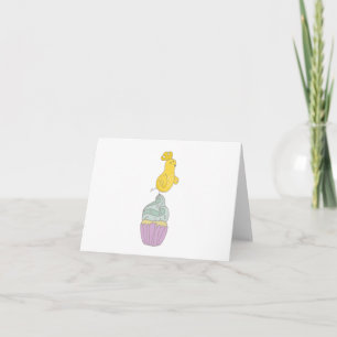 Osterküken, Huhn auf Cupcake BLANK Karte