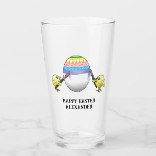 Osterküken malen das Osterei Glas