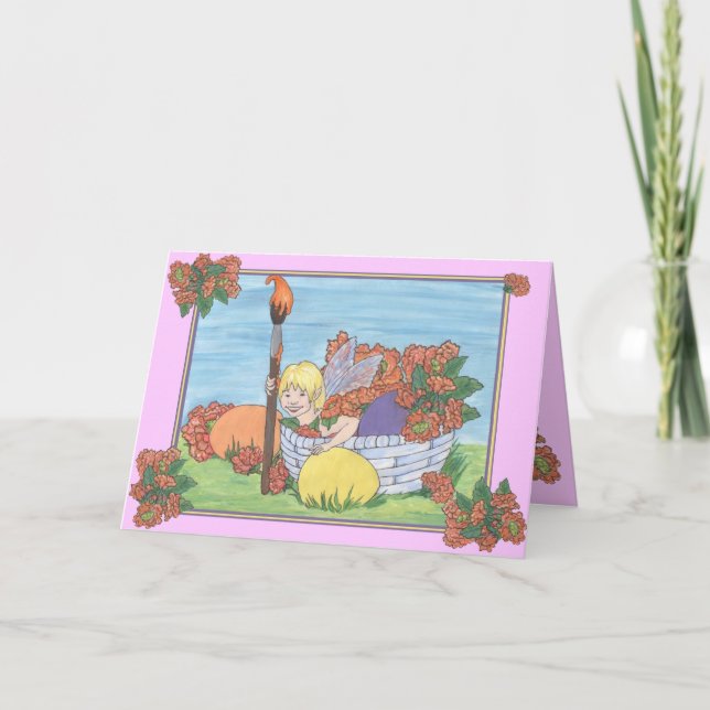 Osterkünstler Feiertagskarte (Vorderseite)