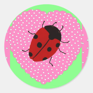 Osterladybug Runder Aufkleber