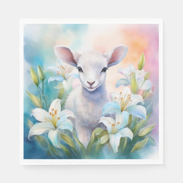 Osterlamellenpapier Napkin Serviette (Vorderseite)