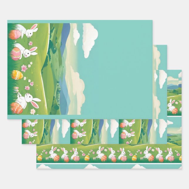 Osterlandschaft Geschenkpapier Set (Set)
