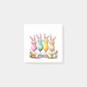 Osterlatte Gläser aus Latte mit sonnigen Ohren Post-it Klebezettel