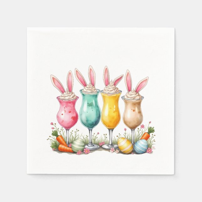 Osterlatte Gläser aus Latte mit sonnigen Ohren Serviette (Vorderseite)