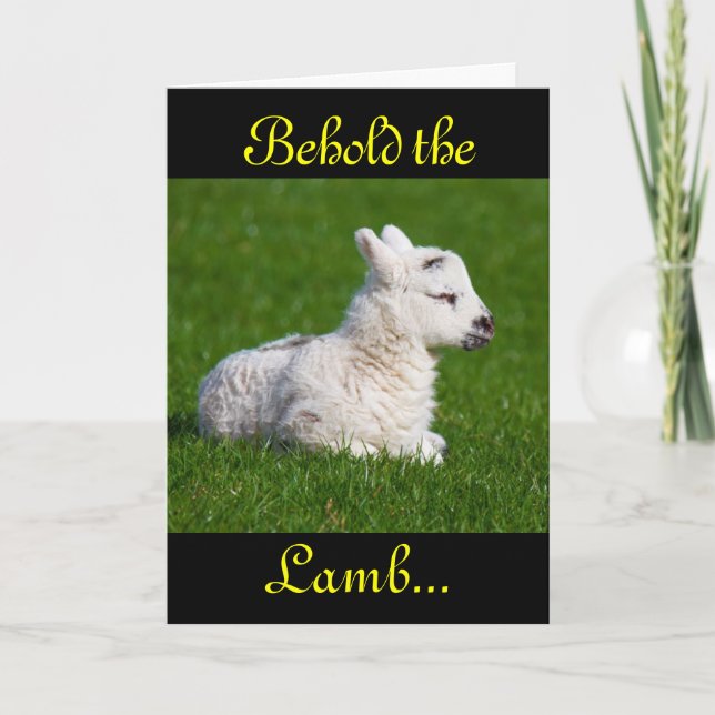 Osterleben: Lamb-II-Urlaubskarte Feiertagskarte (Vorderseite)