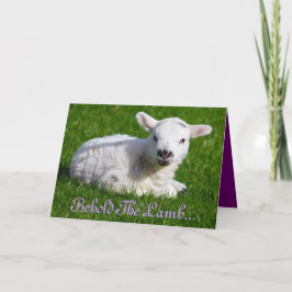 Osterleben: Lamm-Urlaubskarte Feiertagskarte
