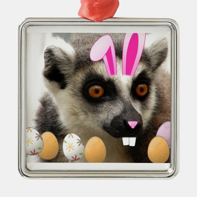 Osterlemur Ornament Aus Metall (Vorne)