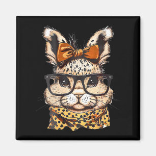 Osterleopard Print Gläser Rabbit Print Magnet