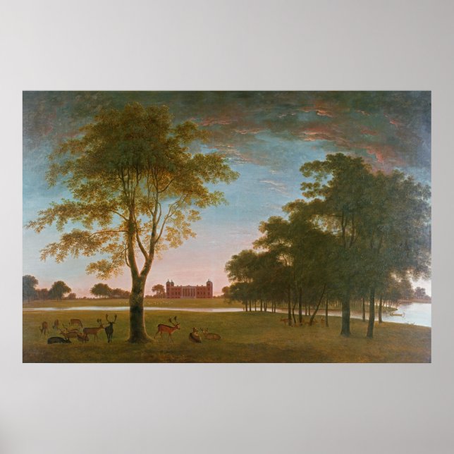 Osterley House and Park at Abend Poster (Vorne)