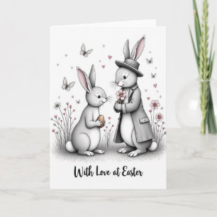 Osterliebe Blumenstrauß Geschenkkarte Karte
