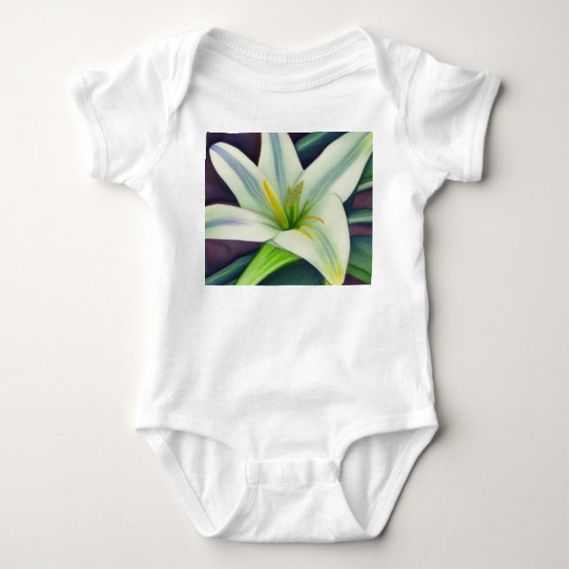 Osterlilie Baby Strampler (Vorderseite)