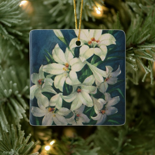 Osterlilie-Blume, Vintage Osterlilien Keramikornament (Baum)