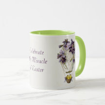 Osterlilien-Ballon Vintage-Kaffeetasse