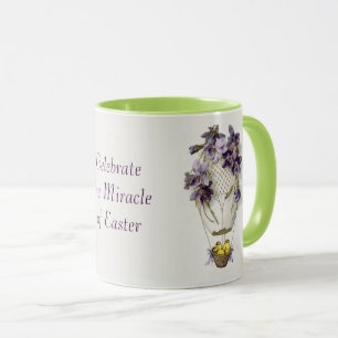 Osterlilien-Ballon Vintage-Kaffeetasse Tasse