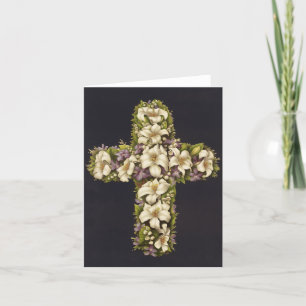 Osterlilien-Kreuz Feiertagskarte