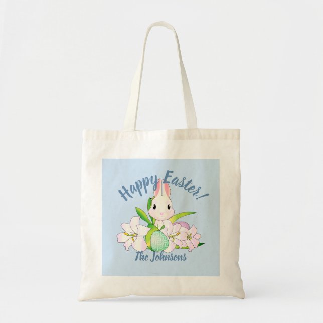 Osterlilies & Sweet Bunnies Tragetasche (Vorne)