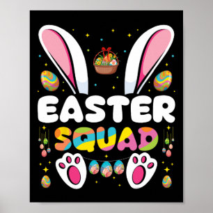 Ostermannschaft Ostereiersuche Hase Gruppe passend Poster