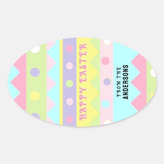 Ostermarken für Leckereien Ovaler Aufkleber (Vorderseite)