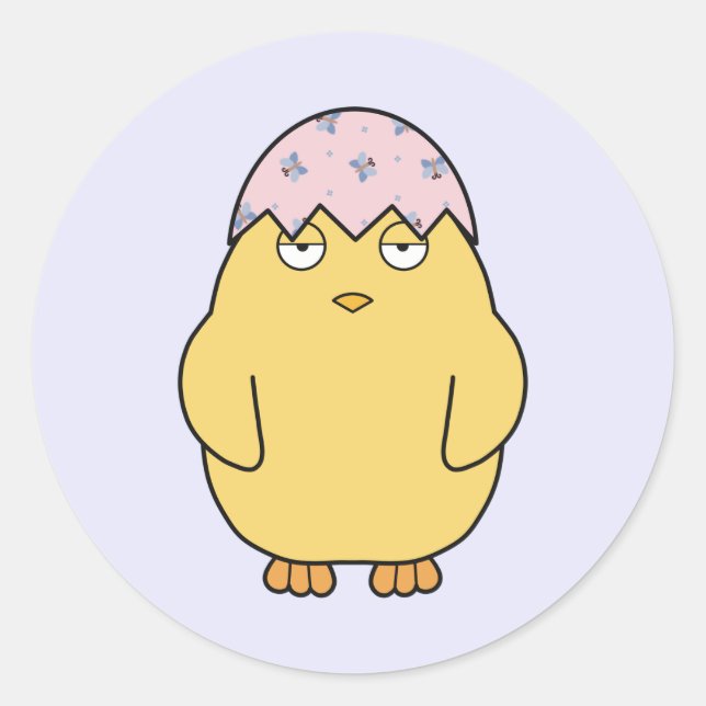 Ostermeer Küken 3 Runder Aufkleber (Vorderseite)