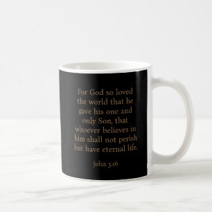 Osterminimalistisches modernes Monogramm John 3:16 Kaffeetasse