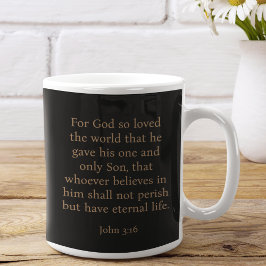 Osterminimalistisches modernes Monogramm John 3:16 Kaffeetasse
