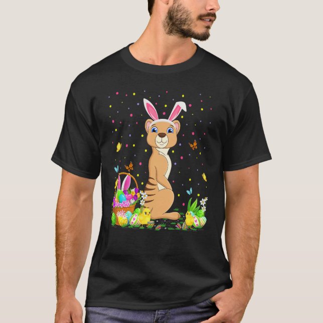 Ostermongoose Bunny Egg Jagd Mongola Ostern T-Shirt (Vorderseite)